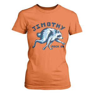 Rock On Jimothy the Raccoon Blue Graphic T Shirt For Women Vintage Viral Seattle Trash Panda TS02 Orange Print Your Wear