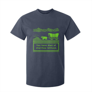 Retro 8-Bit Pixel 80s Game Over Parody Graphic T Shirt For Kid You Have Died Of Diarrhea Lettuce