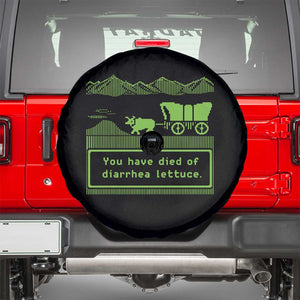 Retro 8-Bit Pixel 80s Game Over Parody Graphic Spare Tire Cover You Have Died Of Diarrhea Lettuce