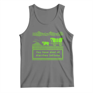 Retro 8-Bit Pixel 80s Game Over Parody Graphic Tank Top You Have Died Of Diarrhea Lettuce