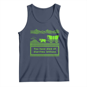 Retro 8-Bit Pixel 80s Game Over Parody Graphic Tank Top You Have Died Of Diarrhea Lettuce