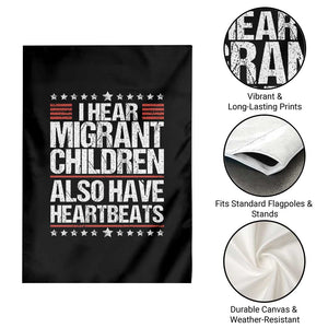 I Hear Migrant Children Also Have Heartbeats Garden Flag Vintage Stars Human Rights Social Justice
