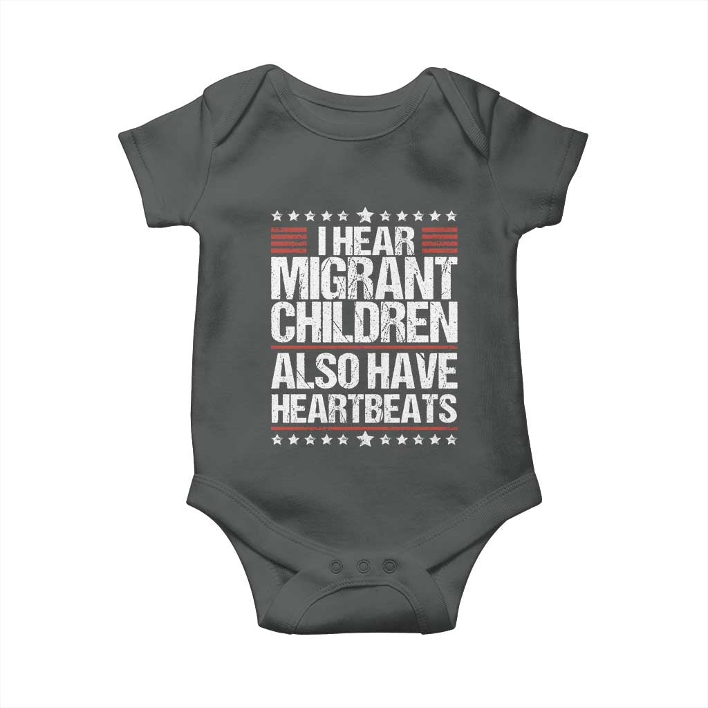 I Hear Migrant Children Also Have Heartbeats Baby Onesie Vintage Stars Human Rights Social Justice