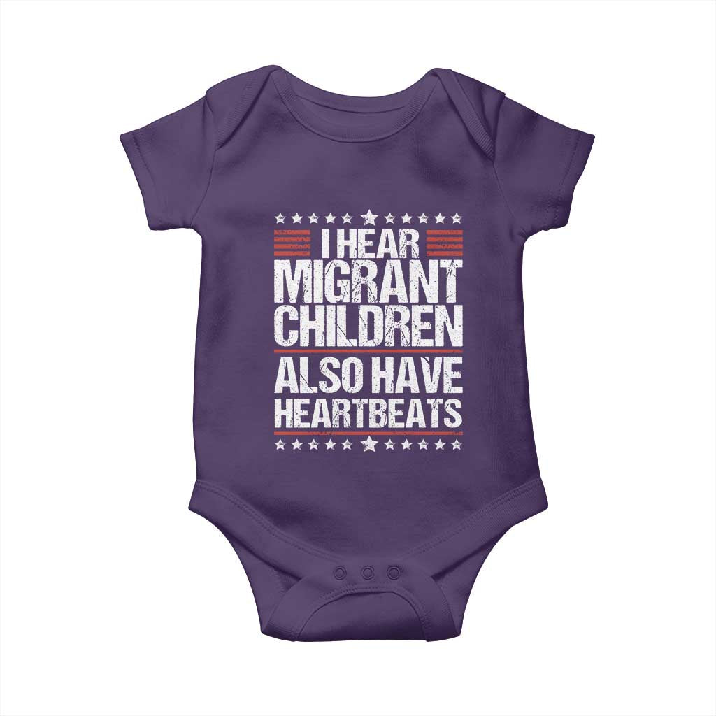 I Hear Migrant Children Also Have Heartbeats Baby Onesie Vintage Stars Human Rights Social Justice