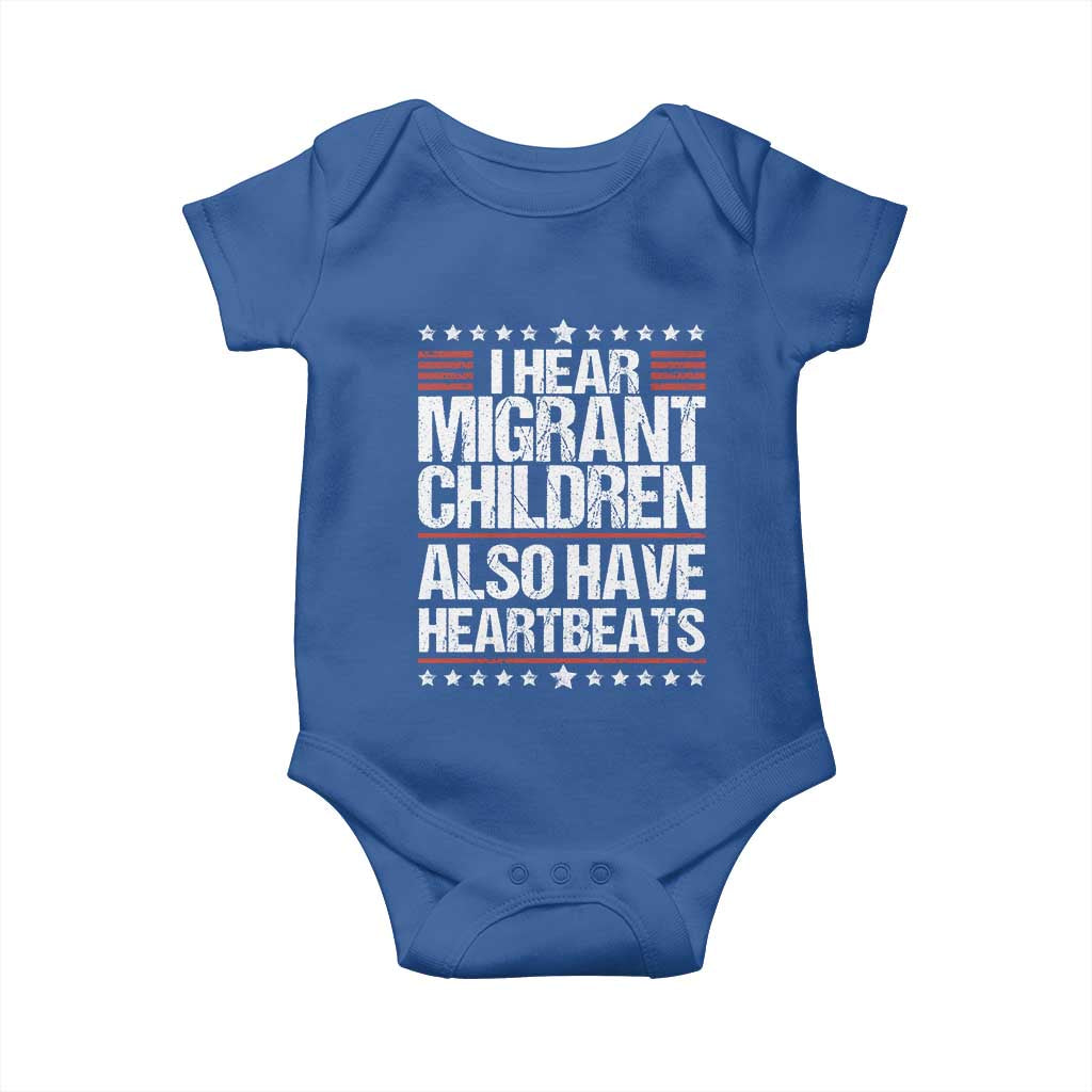I Hear Migrant Children Also Have Heartbeats Baby Onesie Vintage Stars Human Rights Social Justice
