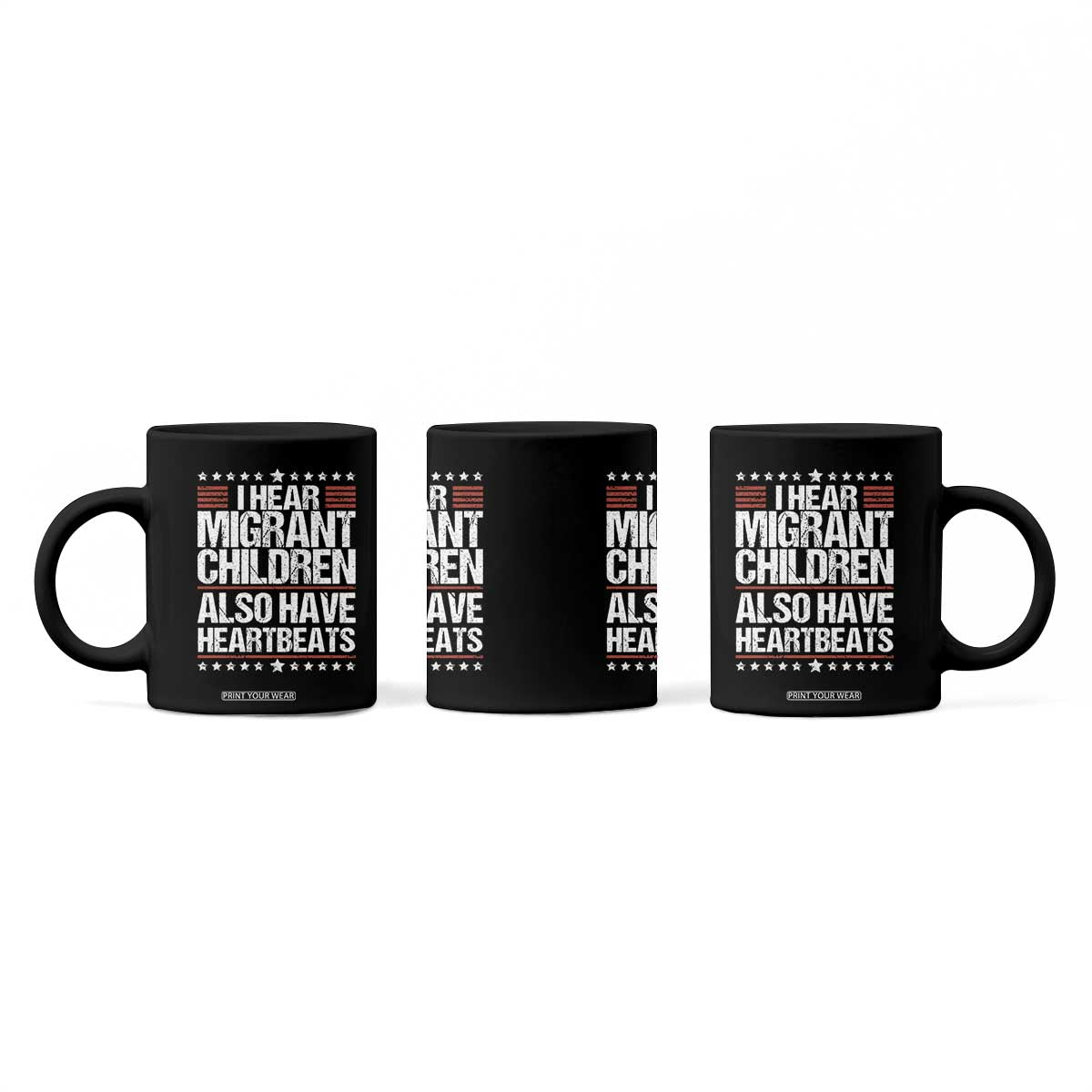 I Hear Migrant Children Also Have Heartbeats Coffee Mug Vintage Stars Human Rights Social Justice