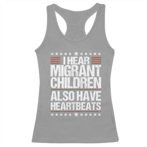 I Hear Migrant Children Also Have Heartbeats Racerback Tank Top Vintage Stars Human Rights Social Justice