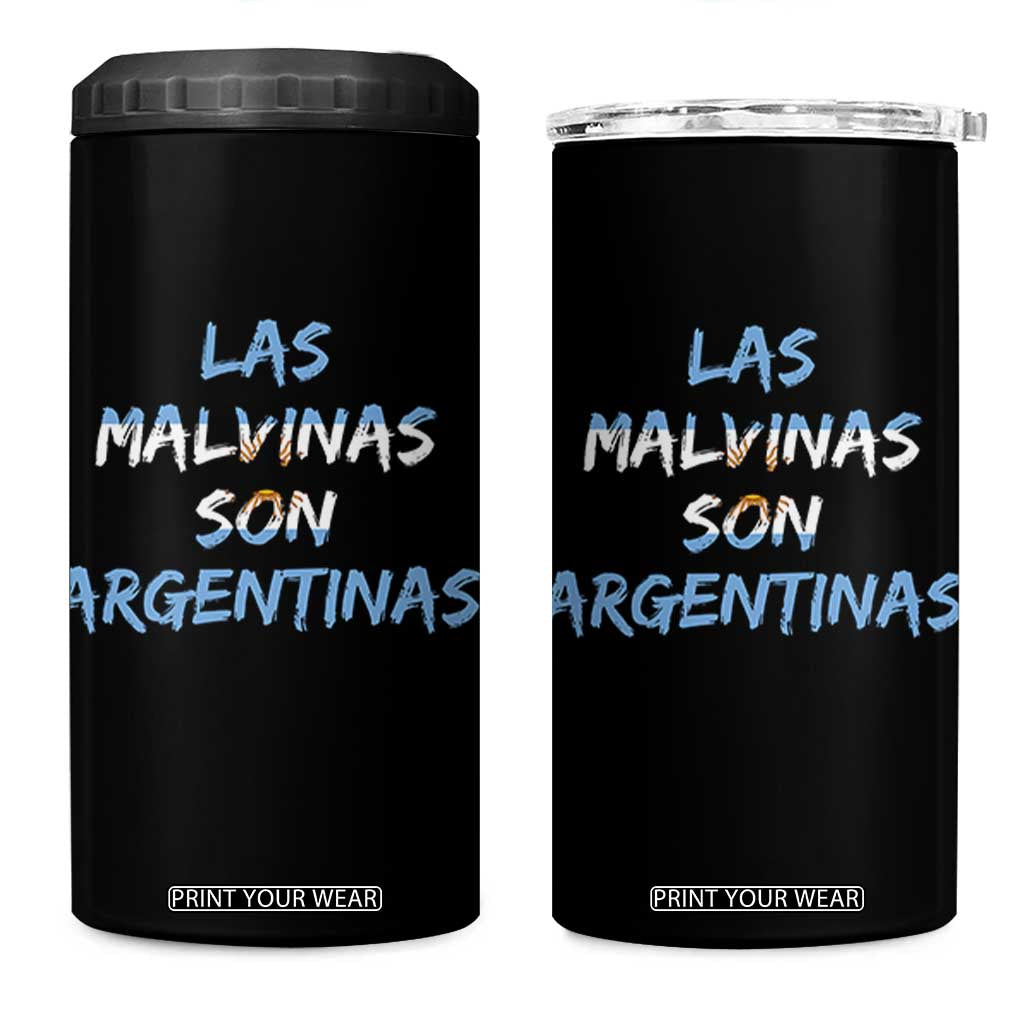 Patriotic Las Malvinas Son Argentinas Flag 4 in 1 Can Cooler Tumbler Argentine Heritage Sun of May Argentina Sovereignty TS02 One Size: 16 oz Black Print Your Wear