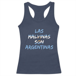 Patriotic Las Malvinas Son Argentinas Flag Racerback Tank Top Argentine Heritage Sun of May Argentina Sovereignty