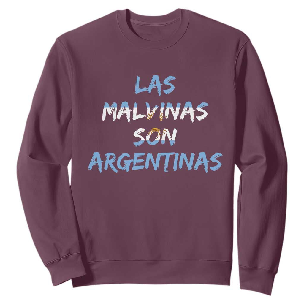 Patriotic Las Malvinas Son Argentinas Flag Sweatshirt Argentine Heritage Sun of May Argentina Sovereignty