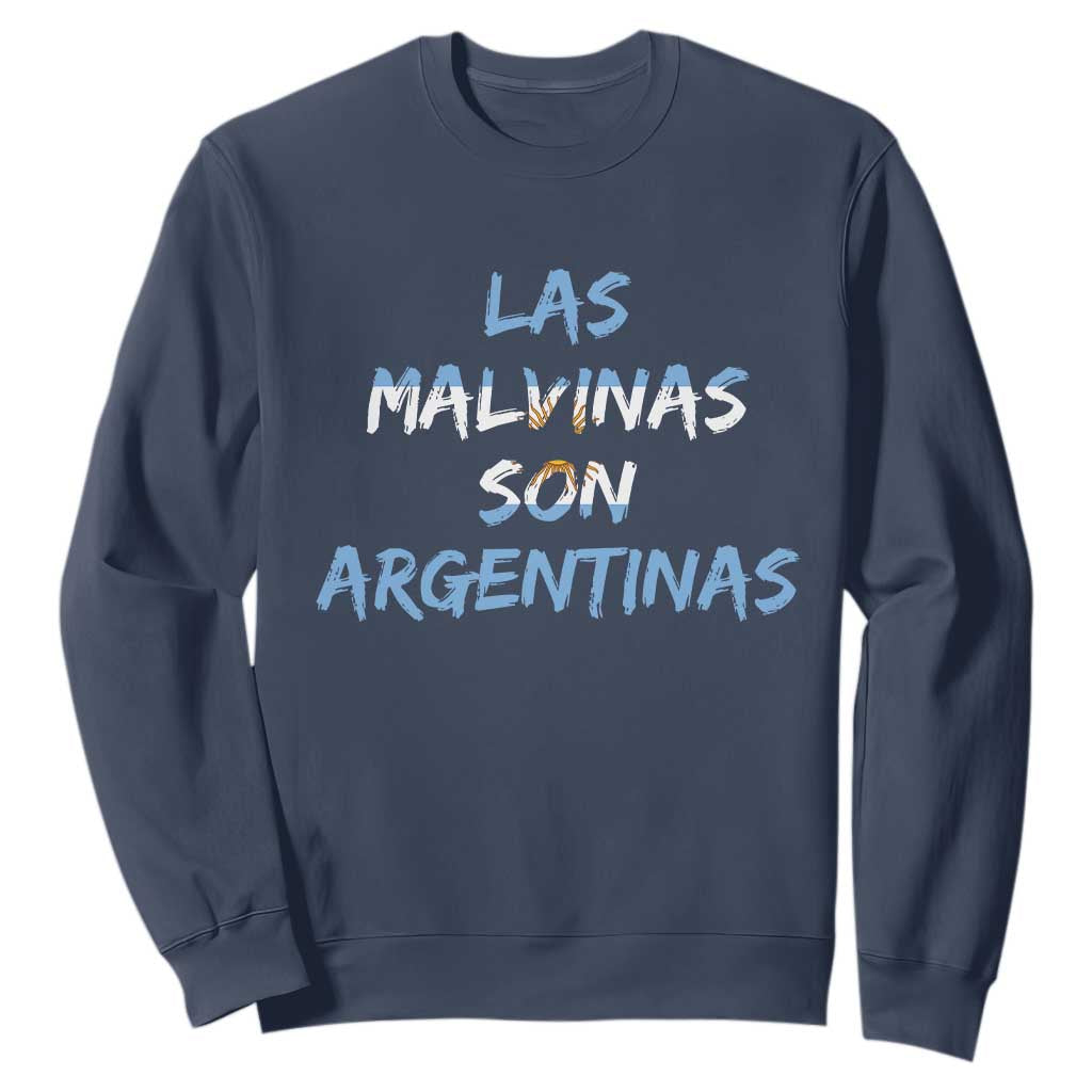Patriotic Las Malvinas Son Argentinas Flag Sweatshirt Argentine Heritage Sun of May Argentina Sovereignty
