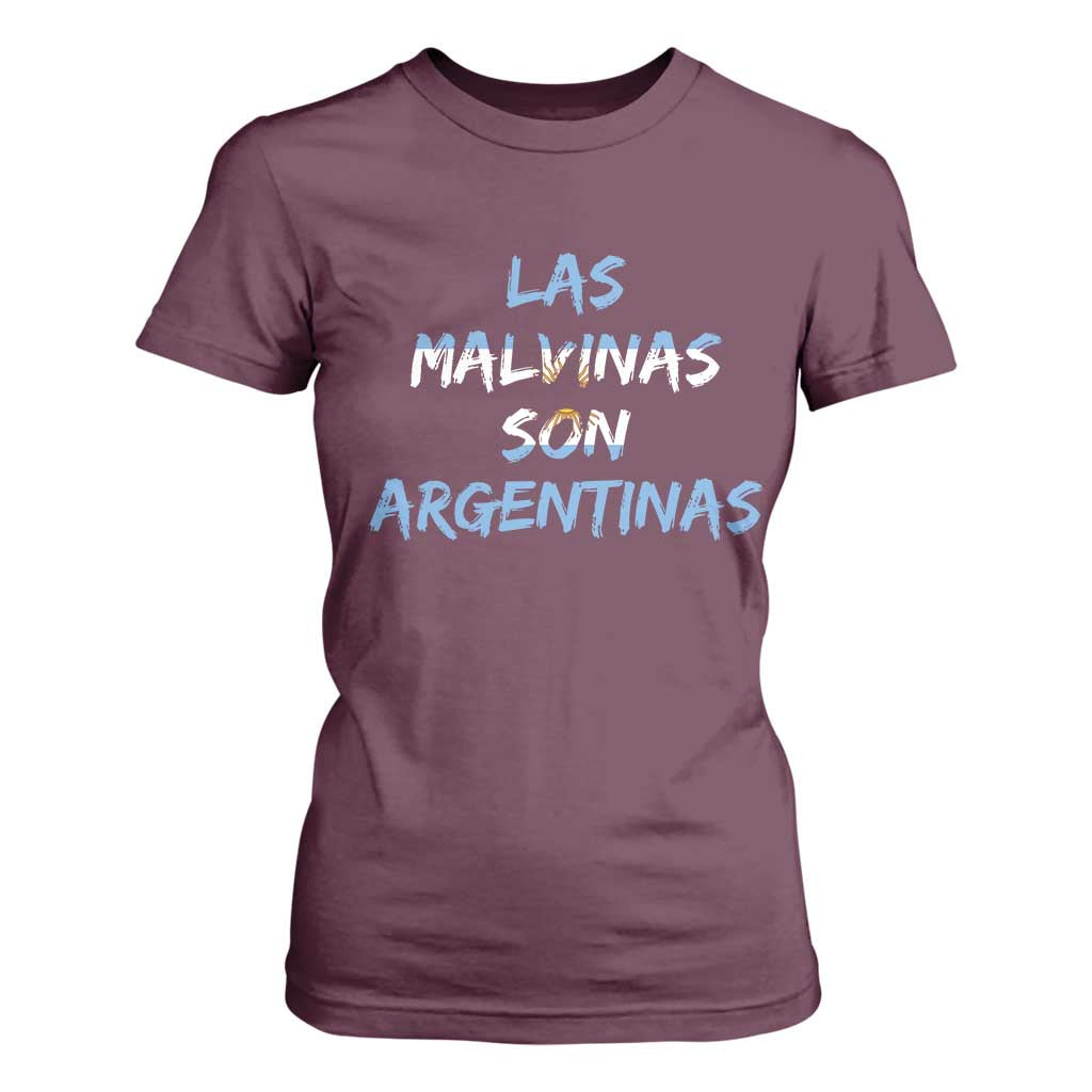 Patriotic Las Malvinas Son Argentinas Flag T Shirt For Women Argentine Heritage Sun of May Argentina Sovereignty