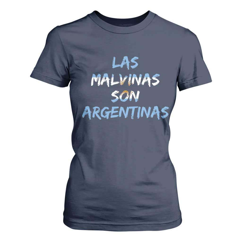 Patriotic Las Malvinas Son Argentinas Flag T Shirt For Women Argentine Heritage Sun of May Argentina Sovereignty