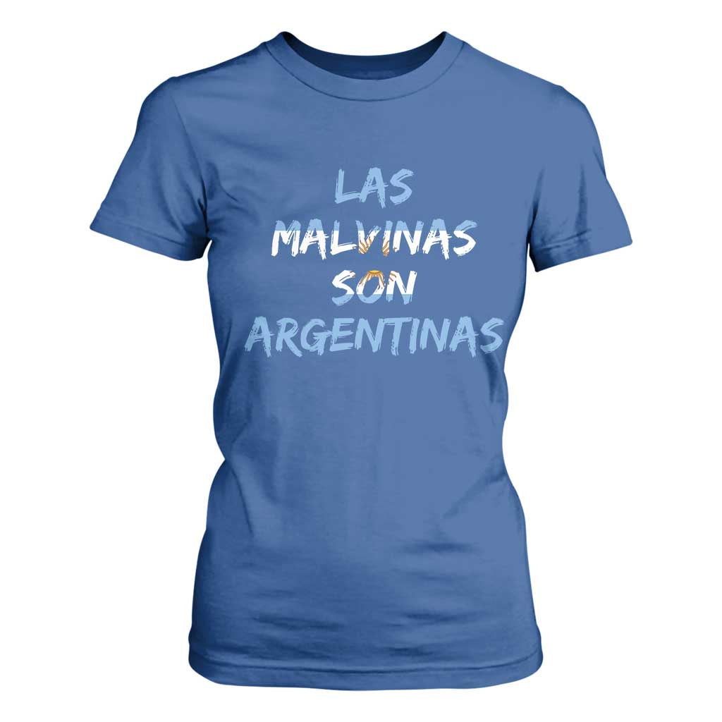 Patriotic Las Malvinas Son Argentinas Flag T Shirt For Women Argentine Heritage Sun of May Argentina Sovereignty