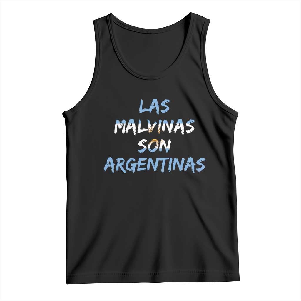 Patriotic Las Malvinas Son Argentinas Flag Tank Top Argentine Heritage Sun of May Argentina Sovereignty TS02 Black Print Your Wear