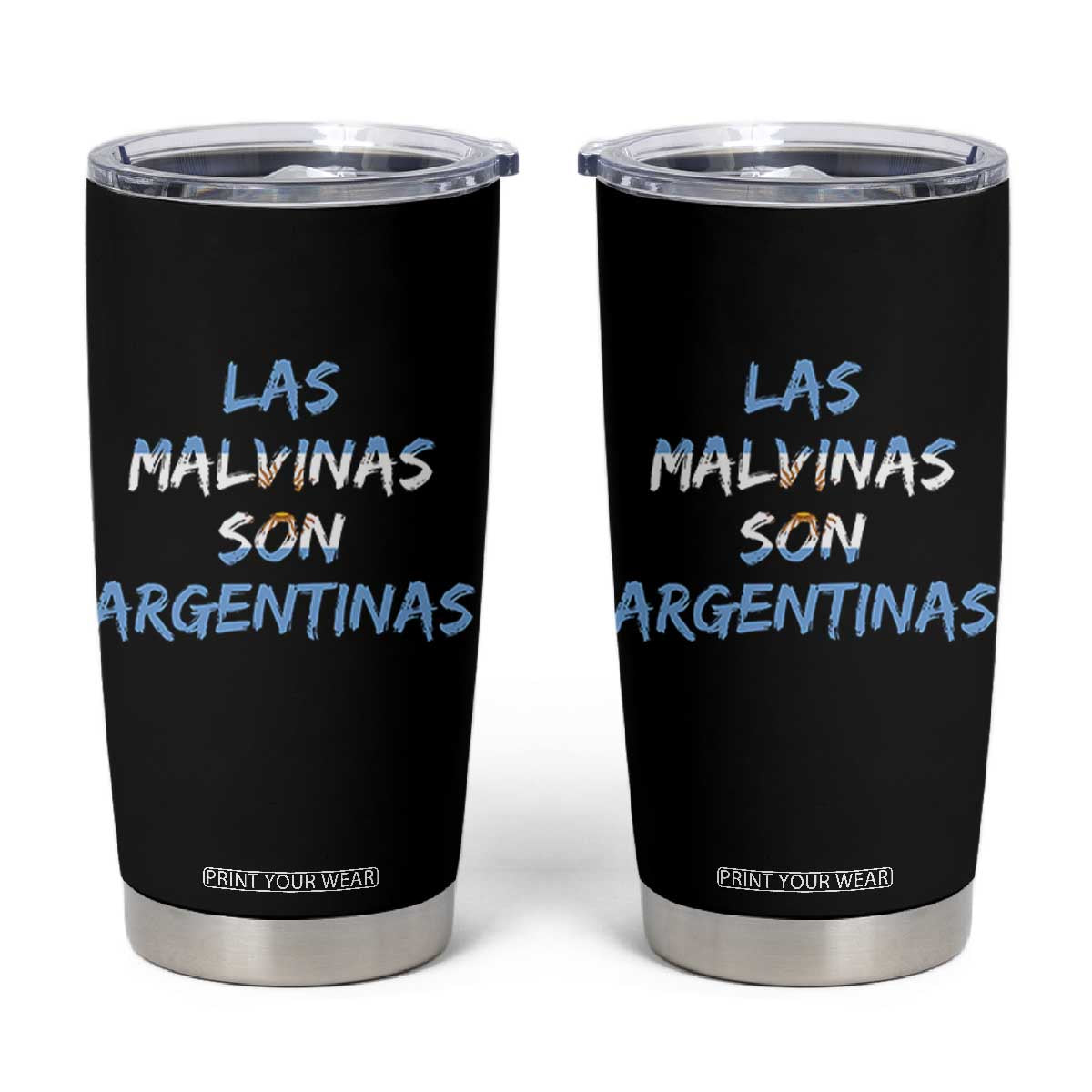 Patriotic Las Malvinas Son Argentinas Flag Tumbler Cup Argentine Heritage Sun of May Argentina Sovereignty