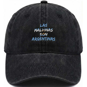 Patriotic Las Malvinas Son Argentinas Flag Washed Cotton Baseball Cap Argentine Heritage Sun of May Argentina Sovereignty
