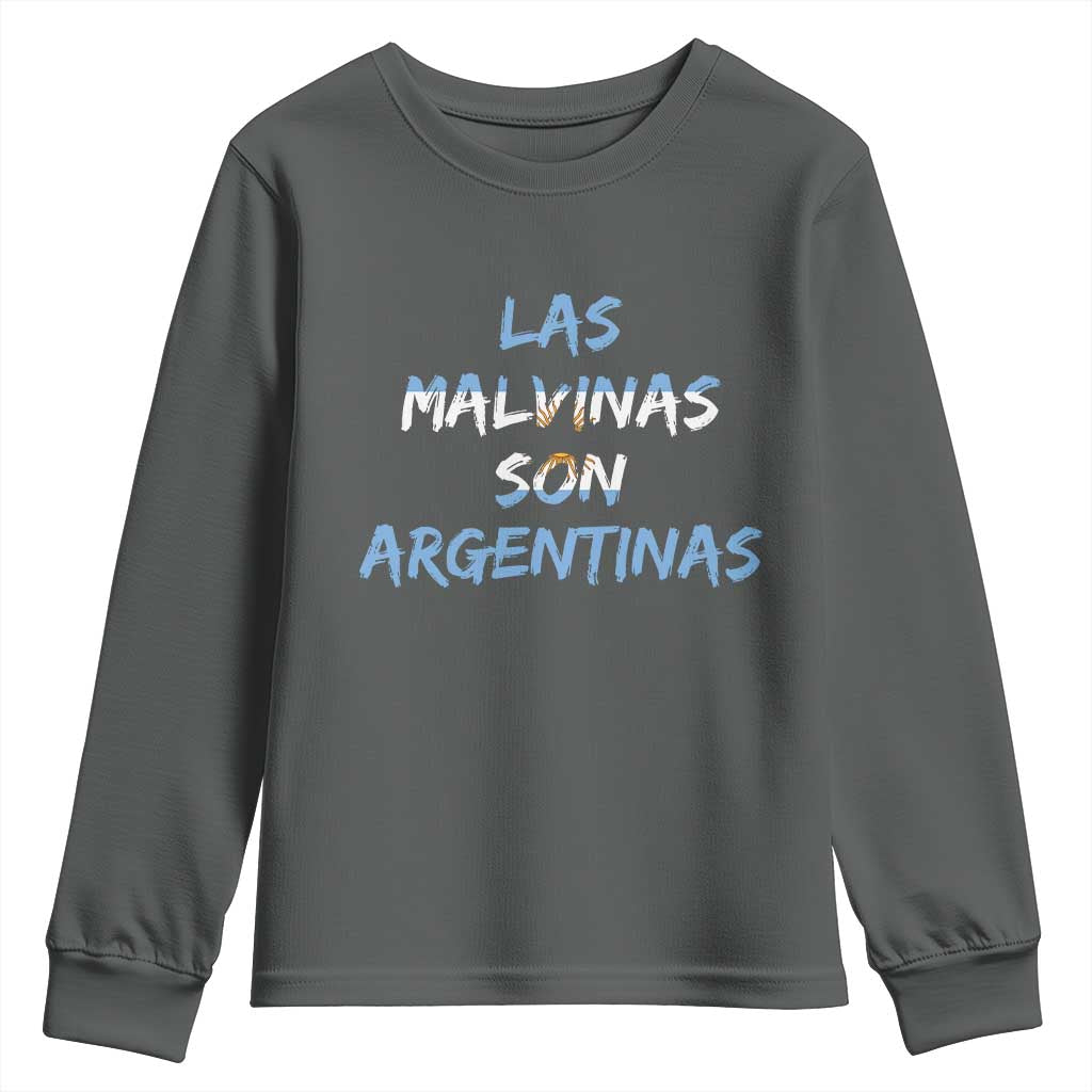 Patriotic Las Malvinas Son Argentinas Flag Youth Sweatshirt Argentine Heritage Sun of May Argentina Sovereignty