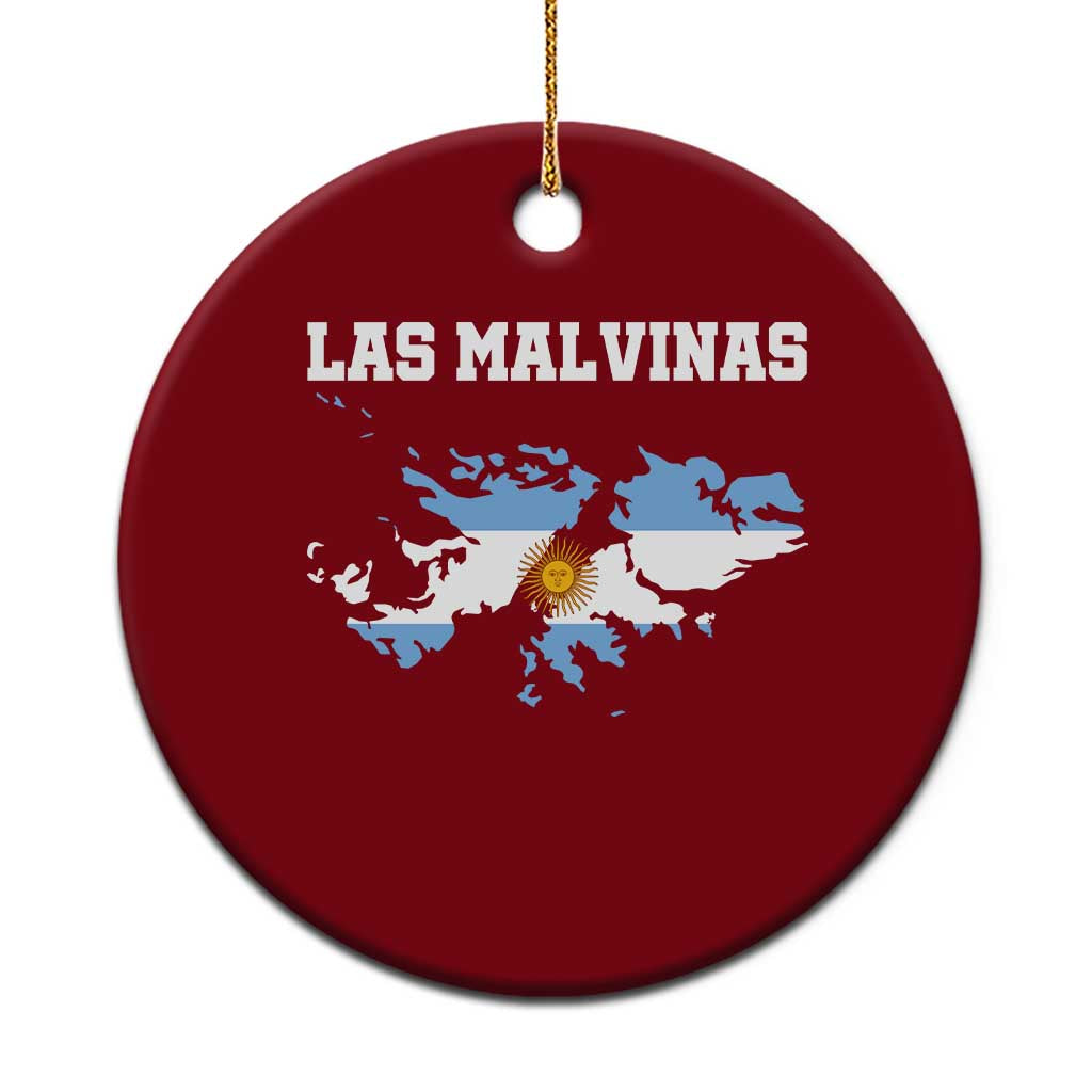 Las Malvinas Island Map Flag Graphic Ceramic Ornament Patriotic Sovereignty Argentine Heritage Sun of May Pride TS02 1pc Red Print Your Wear