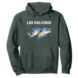 Las Malvinas Island Map Flag Graphic Hoodie Patriotic Sovereignty Argentine Heritage Sun of May Pride