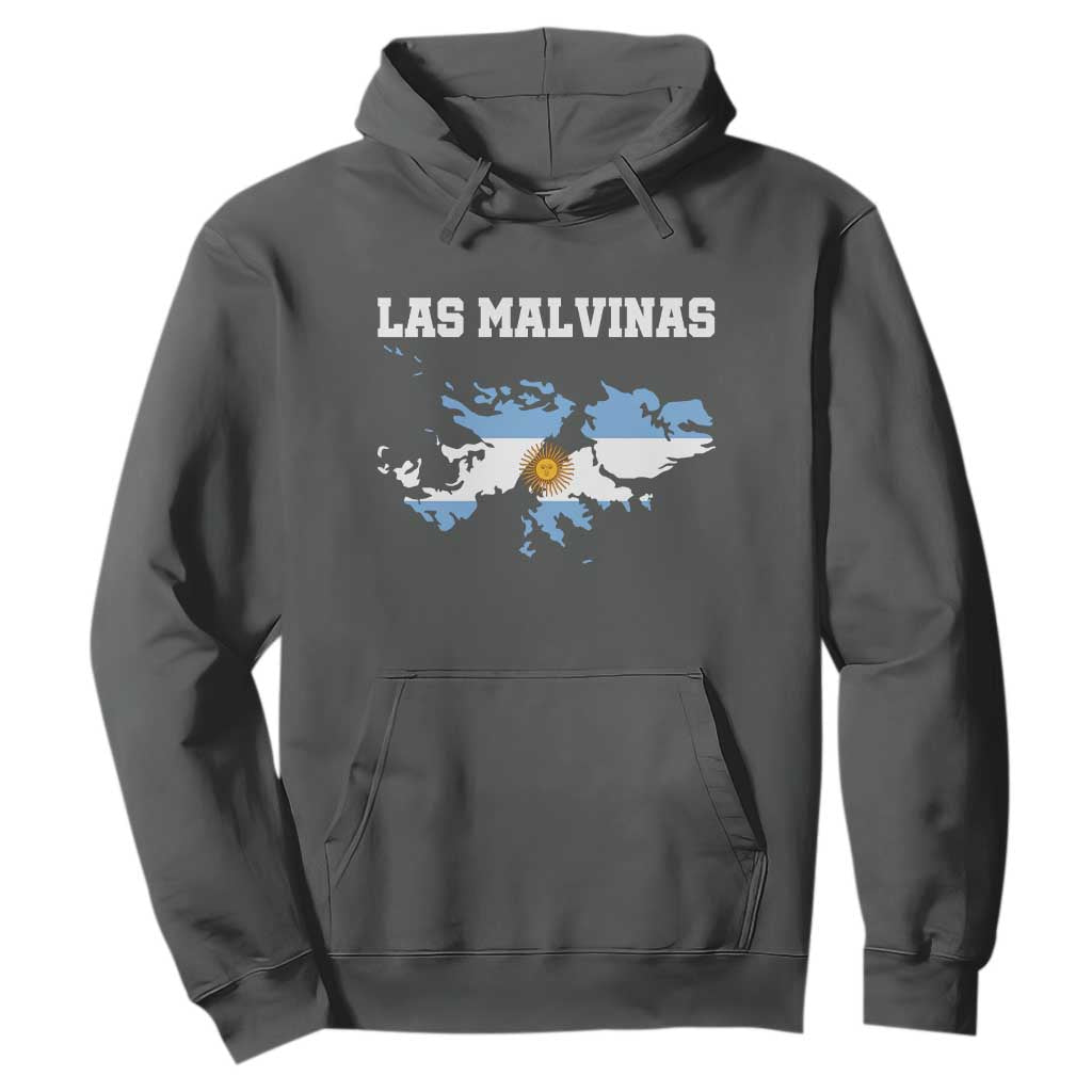 Las Malvinas Island Map Flag Graphic Hoodie Patriotic Sovereignty Argentine Heritage Sun of May Pride