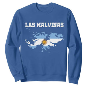 Las Malvinas Island Map Flag Graphic Sweatshirt Patriotic Sovereignty Argentine Heritage Sun of May Pride