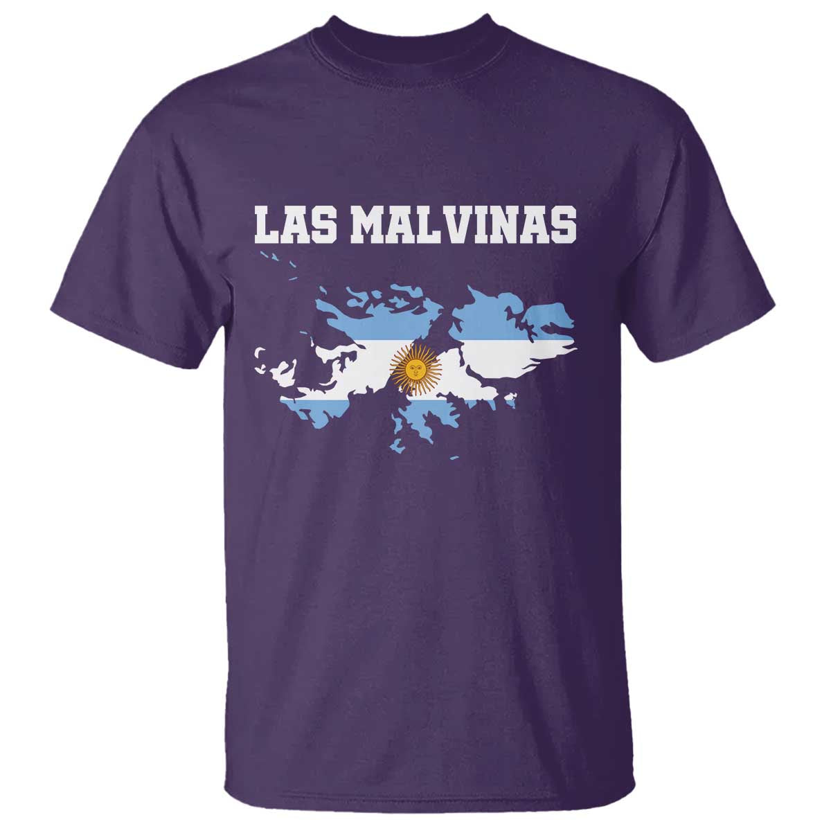 Las Malvinas Island Map Flag Graphic T Shirt Patriotic Sovereignty Argentine Heritage Sun of May Pride