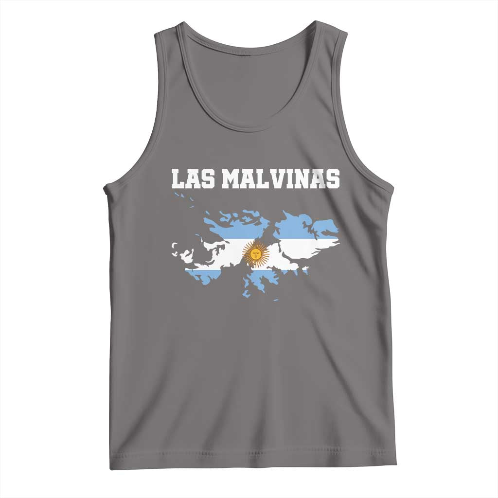 Las Malvinas Island Map Flag Graphic Tank Top Patriotic Sovereignty Argentine Heritage Sun of May Pride