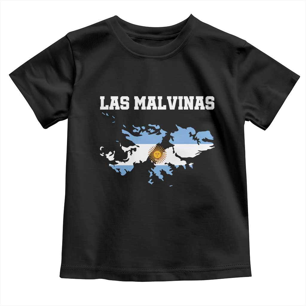 Las Malvinas Island Map Flag Graphic Toddler T Shirt Patriotic Sovereignty Argentine Heritage Sun of May Pride TS02 Black Print Your Wear