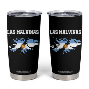 Las Malvinas Island Map Flag Graphic Tumbler Cup Patriotic Sovereignty Argentine Heritage Sun of May Pride