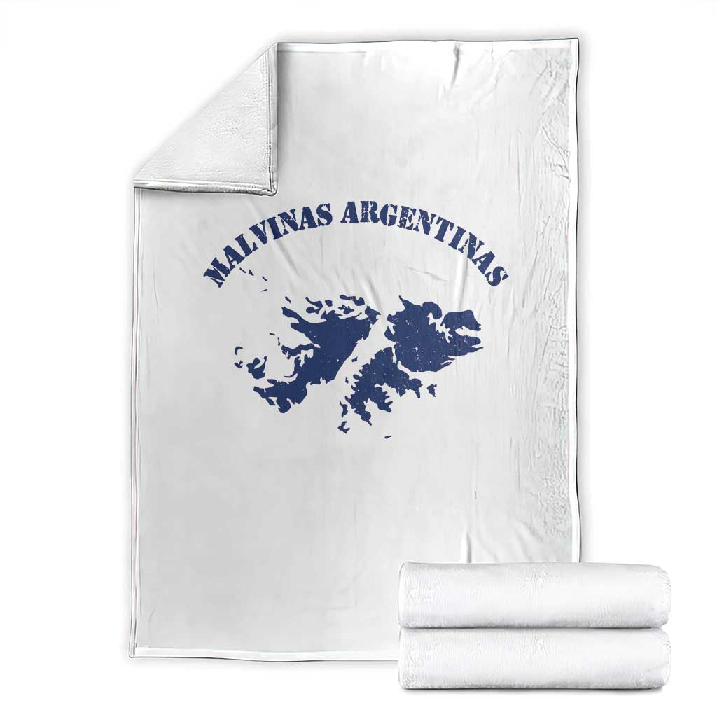 Retro Malvinas Argentinas Distressed Map Graphic Throw Blanket Argentine Island Sovereignty Heritage Pride TS02 White Print Your Wear