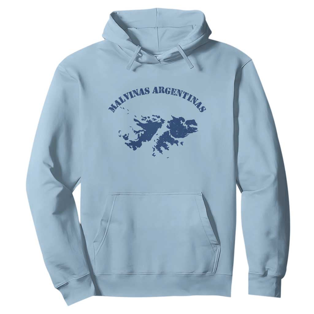 Retro Malvinas Argentinas Distressed Map Graphic Hoodie Argentine Island Sovereignty Heritage Pride