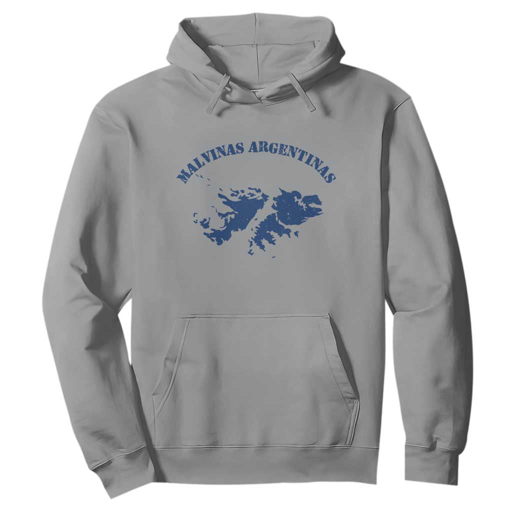 Retro Malvinas Argentinas Distressed Map Graphic Hoodie Argentine Island Sovereignty Heritage Pride