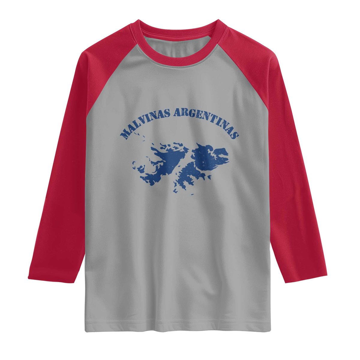 Retro Malvinas Argentinas Distressed Map Graphic Raglan Shirt Argentine Island Sovereignty Heritage Pride