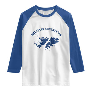 Retro Malvinas Argentinas Distressed Map Graphic Raglan Shirt Argentine Island Sovereignty Heritage Pride