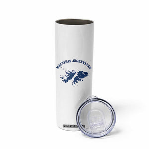 Retro Malvinas Argentinas Distressed Map Graphic Skinny Tumbler Argentine Island Sovereignty Heritage Pride