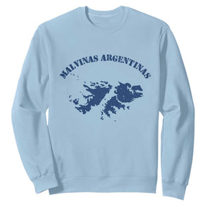 Retro Malvinas Argentinas Distressed Map Graphic Sweatshirt Argentine Island Sovereignty Heritage Pride