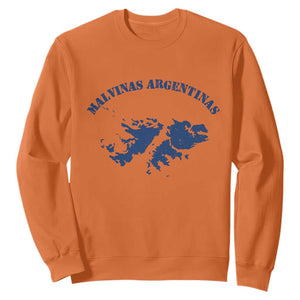 Retro Malvinas Argentinas Distressed Map Graphic Sweatshirt Argentine Island Sovereignty Heritage Pride