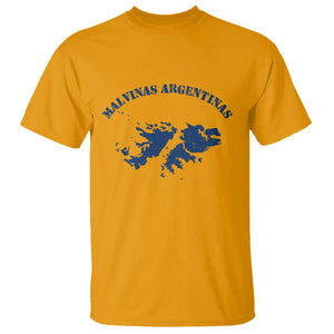 Retro Malvinas Argentinas Distressed Map Graphic T Shirt Argentine Island Sovereignty Heritage Pride