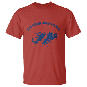 Retro Malvinas Argentinas Distressed Map Graphic T Shirt Argentine Island Sovereignty Heritage Pride