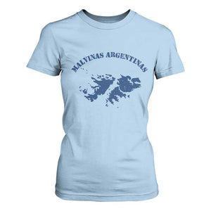 Retro Malvinas Argentinas Distressed Map Graphic T Shirt For Women Argentine Island Sovereignty Heritage Pride