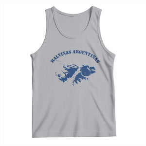 Retro Malvinas Argentinas Distressed Map Graphic Tank Top Argentine Island Sovereignty Heritage Pride