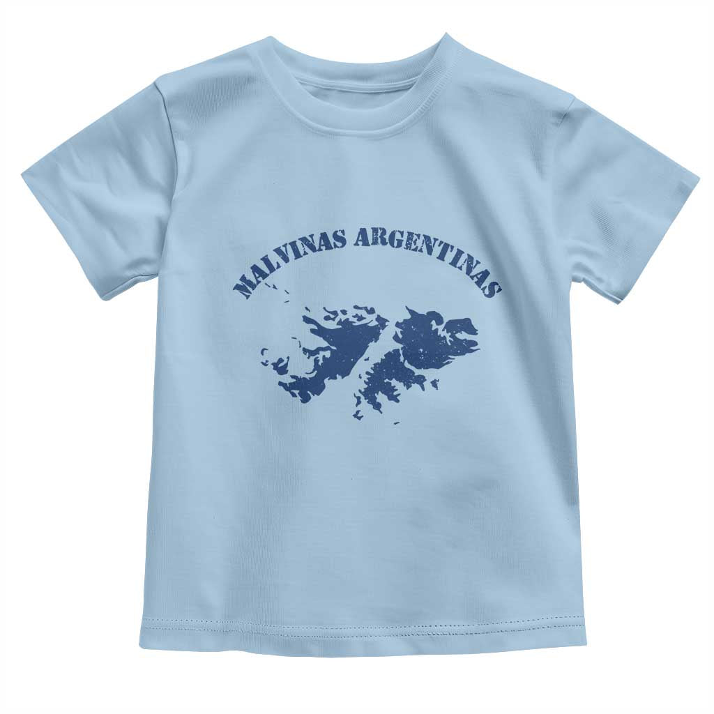Retro Malvinas Argentinas Distressed Map Graphic Toddler T Shirt Argentine Island Sovereignty Heritage Pride