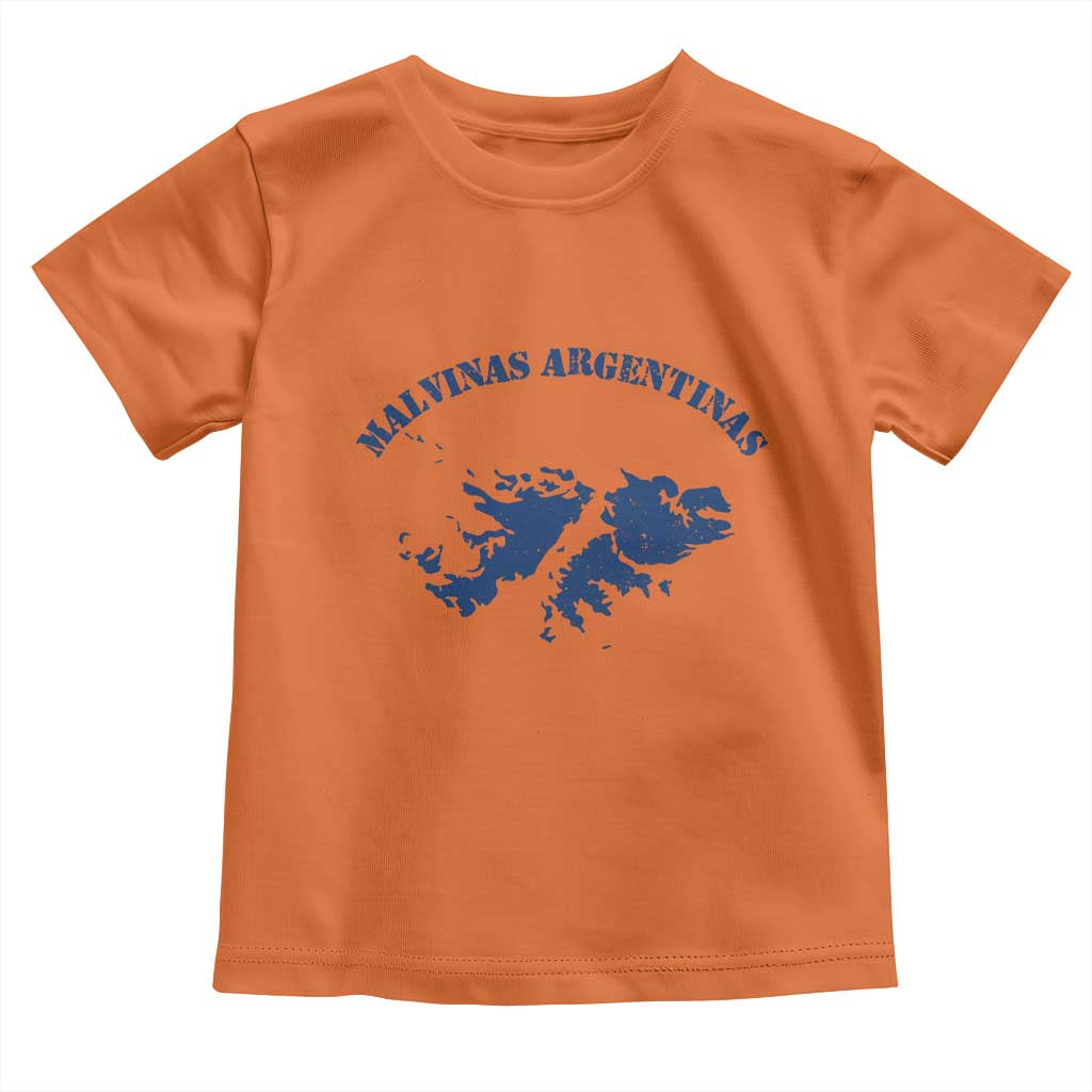 Retro Malvinas Argentinas Distressed Map Graphic Toddler T Shirt Argentine Island Sovereignty Heritage Pride