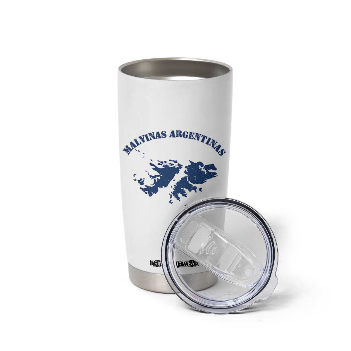 Retro Malvinas Argentinas Distressed Map Graphic Tumbler Cup Argentine Island Sovereignty Heritage Pride