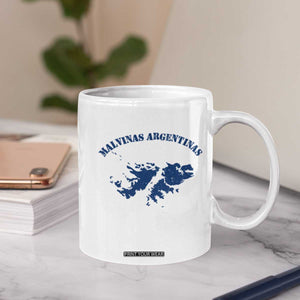 Retro Malvinas Argentinas Distressed Map Graphic Coffee Mug Argentine Island Sovereignty Heritage Pride