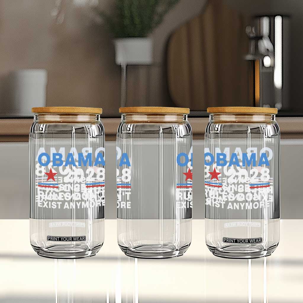 Obama 2028 Since Rules Dont Exist Anymore Glass Can Political Satire Red White and Blue
