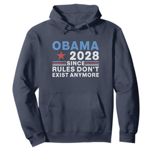 Obama 2028 Since Rules Dont Exist Anymore Hoodie Political Satire Red White and Blue