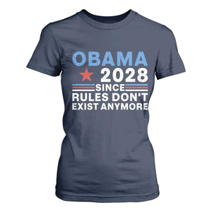 Obama 2028 Since Rules Dont Exist Anymore T Shirt For Women Political Satire Red White and Blue