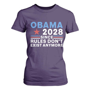Obama 2028 Since Rules Dont Exist Anymore T Shirt For Women Political Satire Red White and Blue